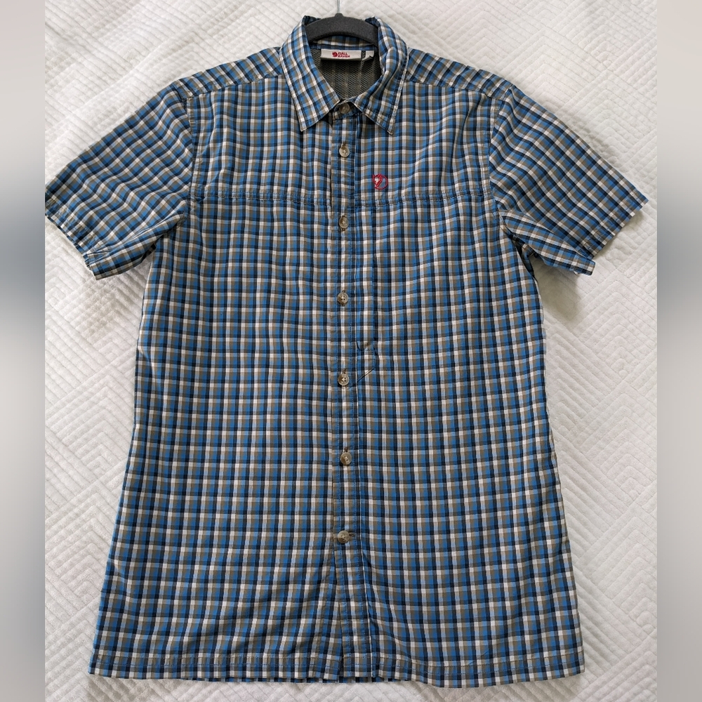 Fjall Raven Multicolor Check Short Sleeve Button Up Shirt Size M